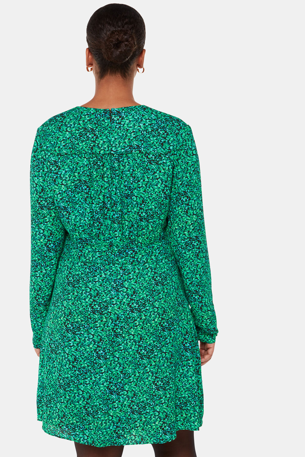 Green Dappled Floral Lori Dress